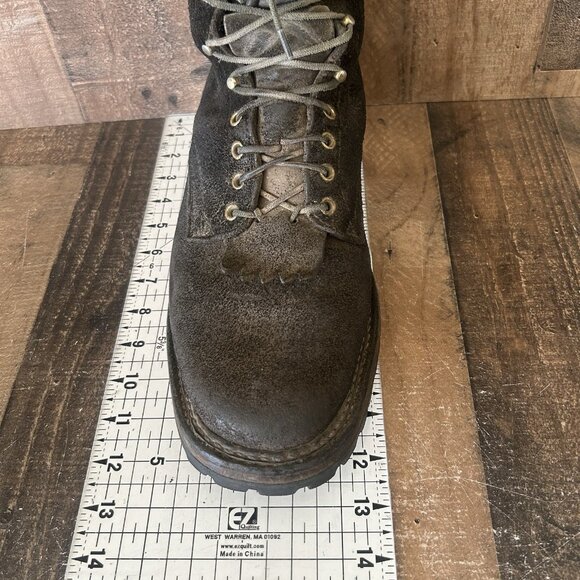 Whites Smokejumper Roughout Logger Packer Plain Toe Work Boots Mens 13 E - Picture 4 of 12